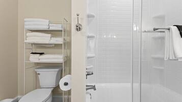 Hair dryer, towels