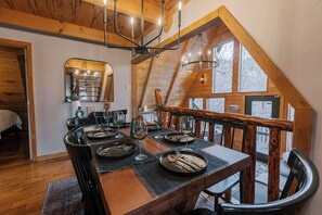 Dining - Immerse yourself into nature's beauty while enjoying the comforts of this charming cabin (Stanton)