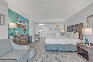 Signature Studio, 1 King Bed with Sofa bed, Balcony, Ocean View | Individually decorated, individually furnished, iron/ironing board - The Caravelle Resort  (Myrtle Beach)