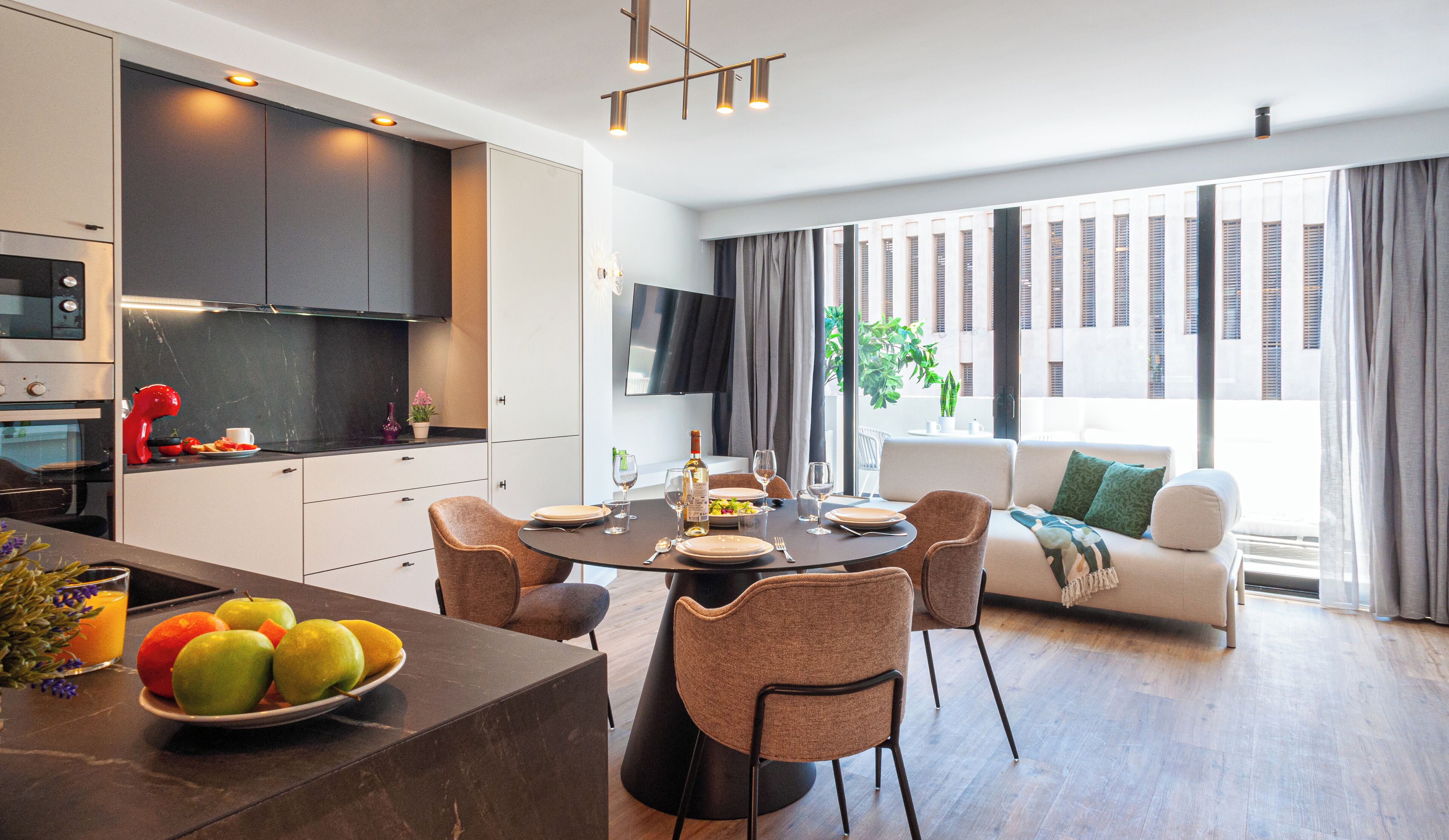 Penthouse | Living area | 40-inch Smart TV with digital channels