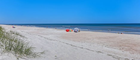 Na praia