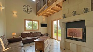 Living area - Country House with Garden and Spa for 14 in Les Ventes-de-Bourse (Les Ventes-de-Bourse)