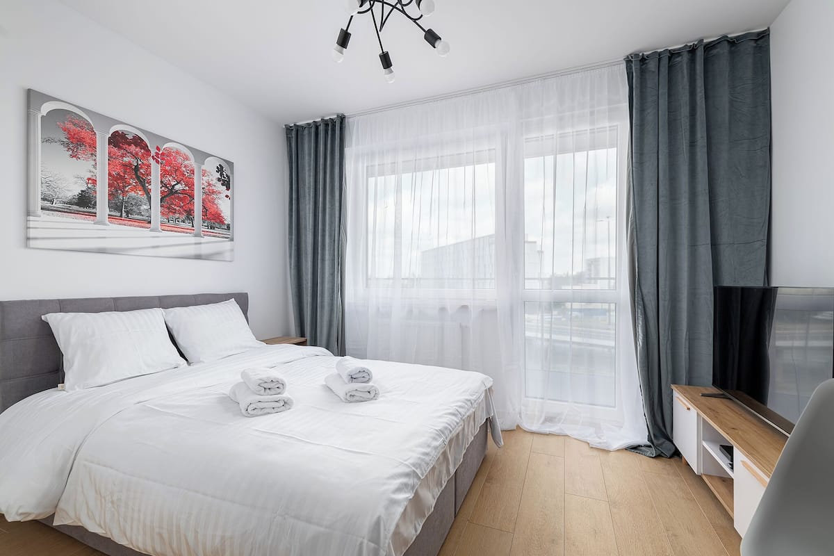 Comfort studio, uitzicht op stad | 1 slaapkamer, een strijkplank/strijkijzer, gratis wifi, beddengoed