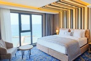 Sábanas de algodón egipcio, ropa de cama de alta calidad y minibar 