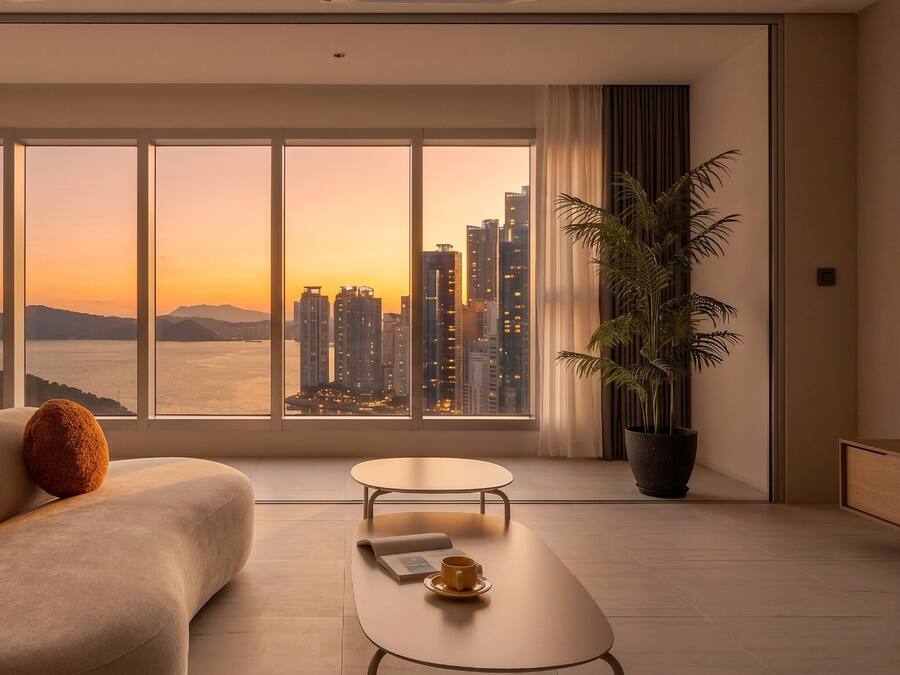 Family Three Room | Living area | 55-inch TV with cable channels, heated floors