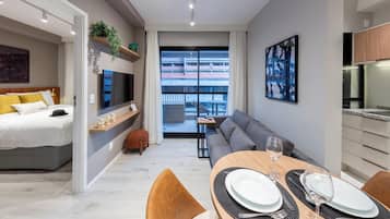 Apartamento 1 Dorm Casal | 客厅 | 平板电视