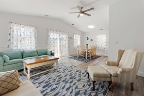 TV, table football - Blue Harbour Haven: Pool Access | Pet-Friendly (Kill Devil Hills)