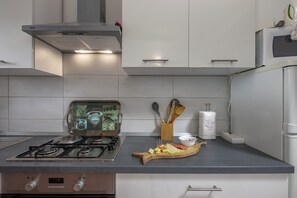 Family Apartment, Multiple Bedrooms (Countryside Apartment Giani) | Private kitchen | Fridge, microwave, oven, stovetop - Countryside Apartments Labin (Sveta Nedelja)