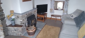 Smart TV, chimenea