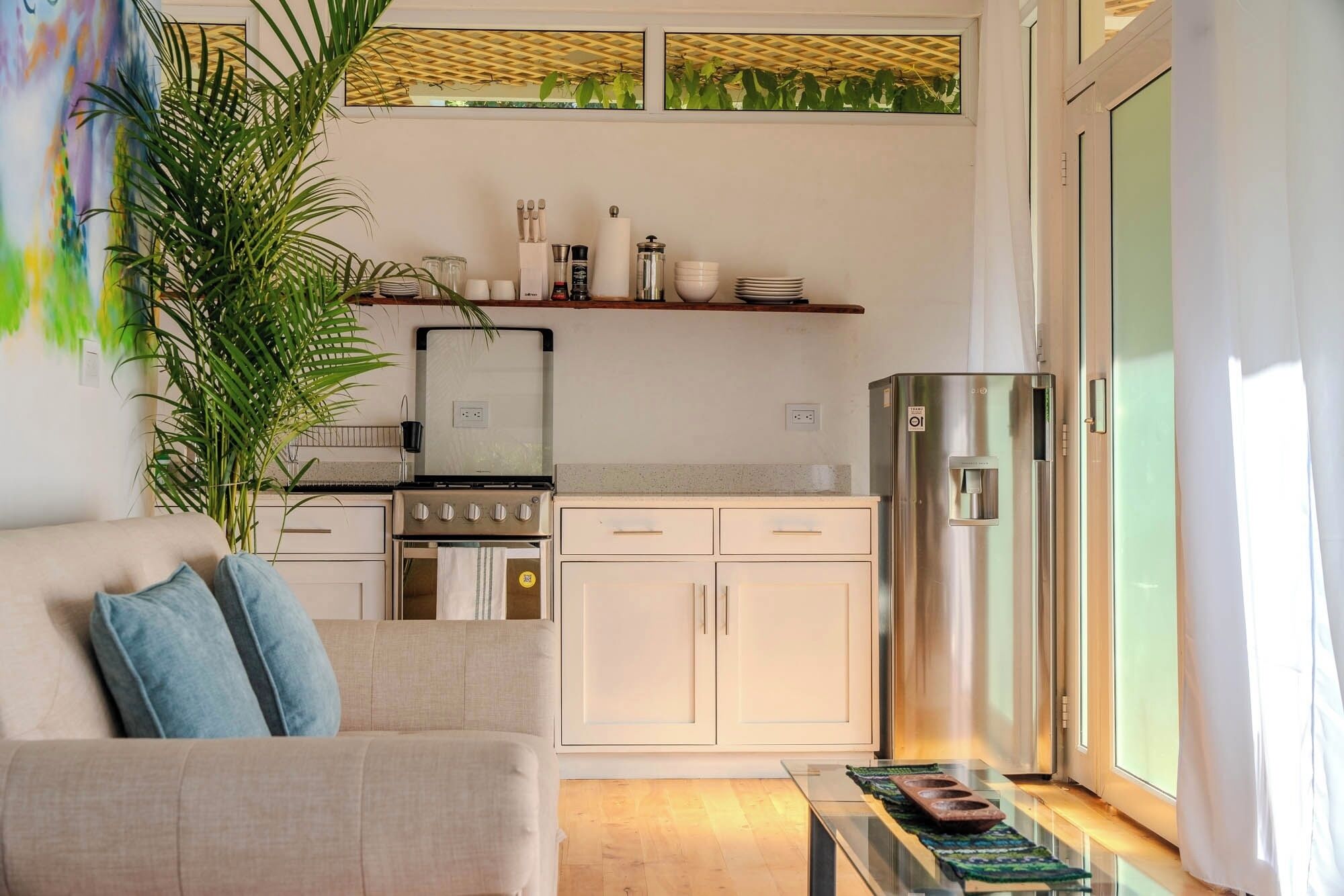 Maison « Premier », baignoire, vue jardin | Coin séjour