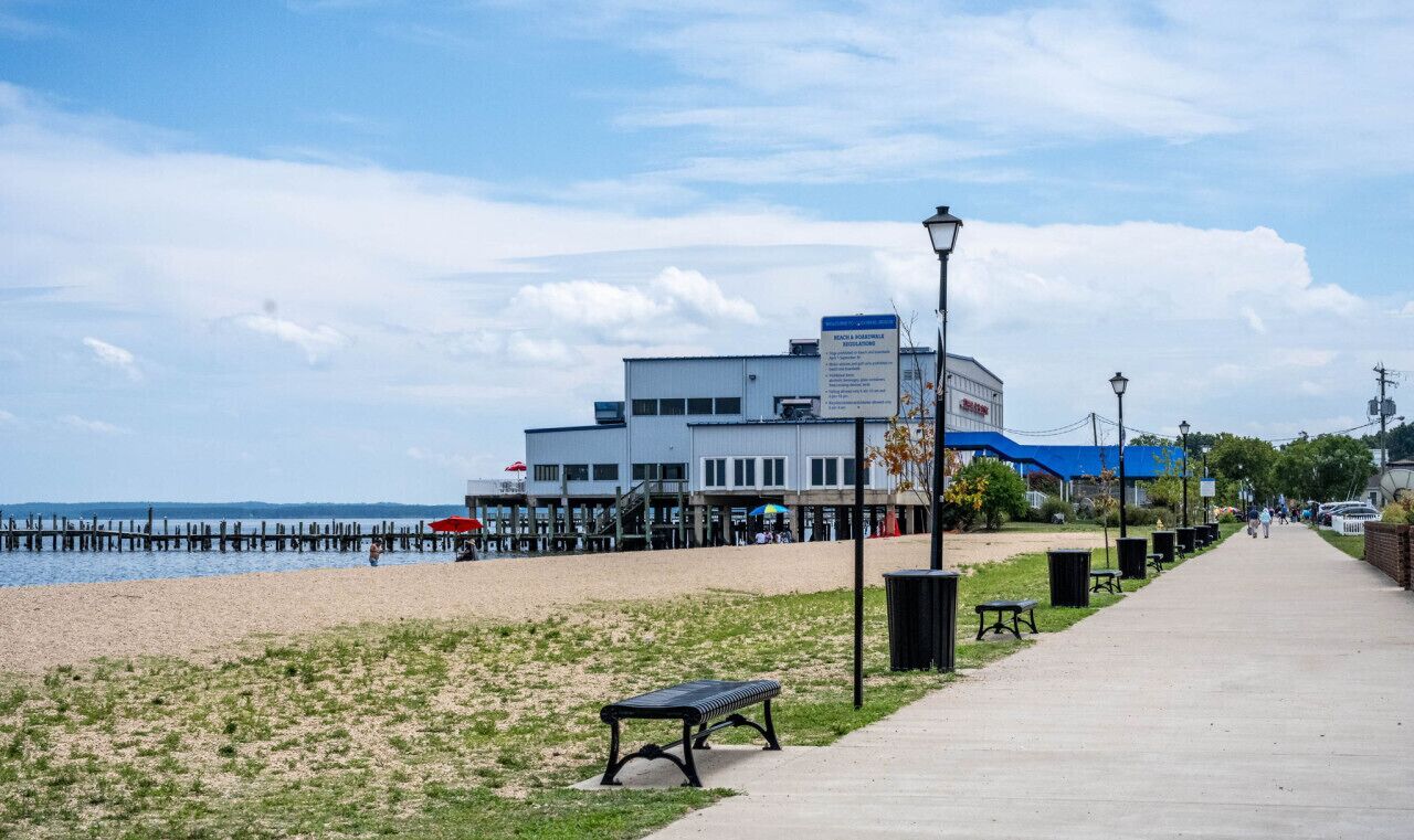 Vlak bij het strand