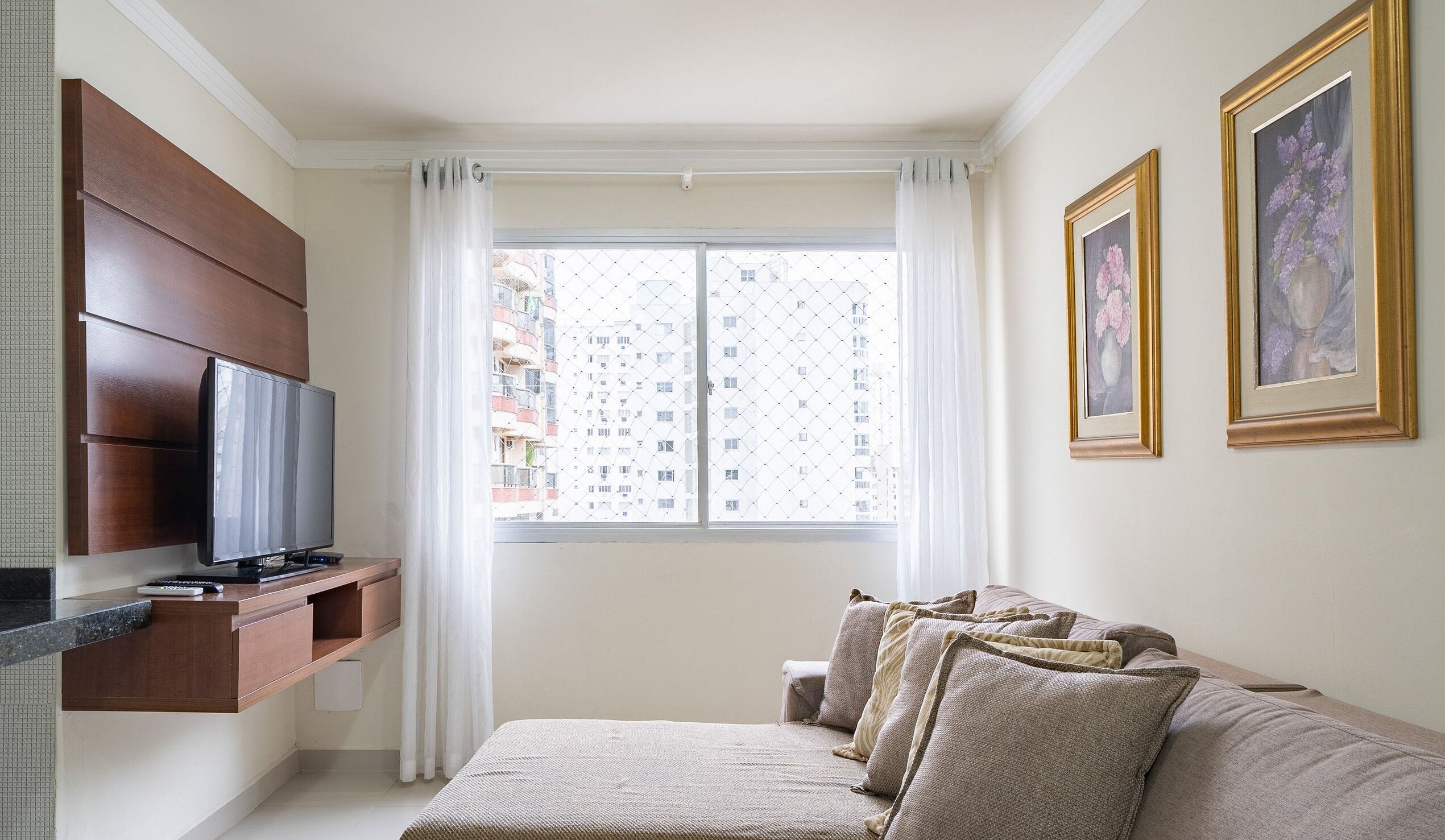 Apartamento básico | Área de estar | TV