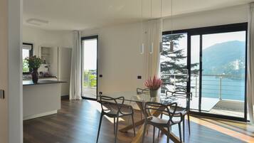 2 bedrooms, premium bedding, down comforters, iron/ironing board