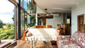 TV, fireplace, offices