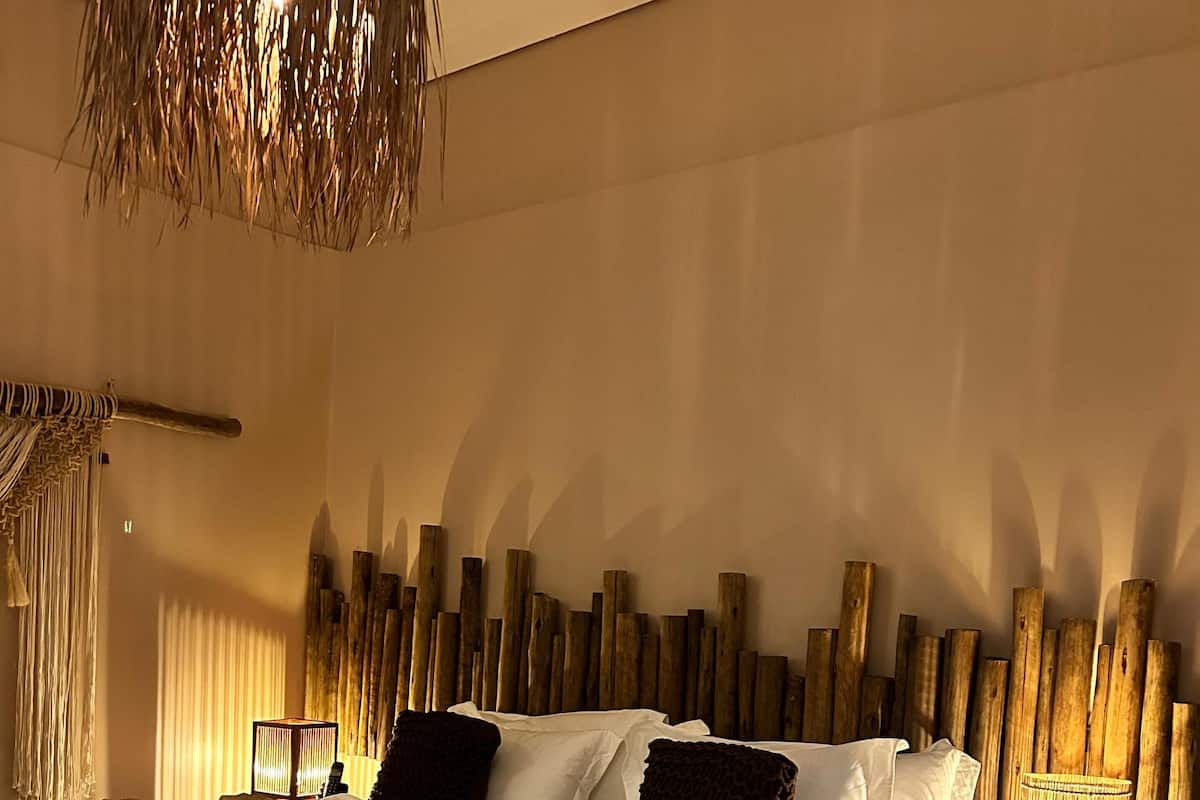 Chambre Double, balcon, vue jardin
