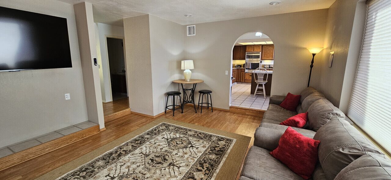 Smart TV, fireplace, foosball, table tennis