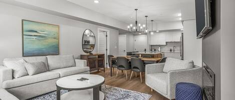 Televisie en een open haard