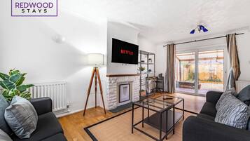 Premium House, 3 Bedrooms, Patio | Living area | 50-inch Smart TV with digital channels, Netflix, streaming services