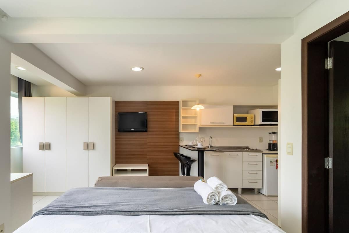 Eenvoudige studio | 1 slaapkamer, een strijkplank/strijkijzer, gratis wifi