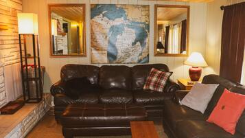 TV, DVD player, books