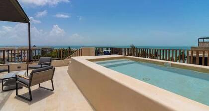 Pool view loft steps away from the beach - B102