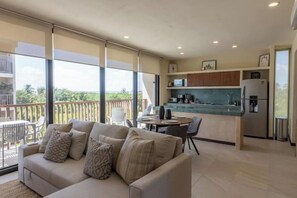 Living area - Ocean View 2 BR Apartment in Punta Cocos - C201

 (Holbox)