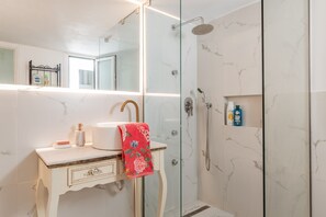 Shower, hair dryer