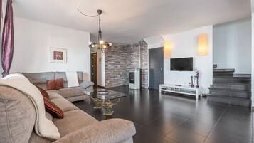 Télévision, cheminée