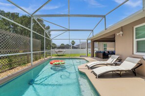 Outdoor pool, a heated pool