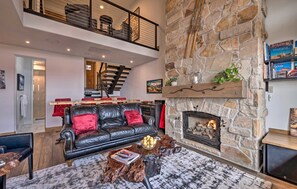 Smart TV, fireplace, video games, DVD player