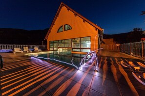 Indoor pool, a heated pool