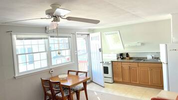 Microwave, oven, stovetop, coffee/tea maker