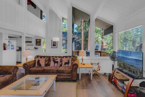 TV, fireplace, offices