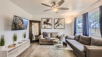 Fernseher, Bücher, Arbeitsbereiche