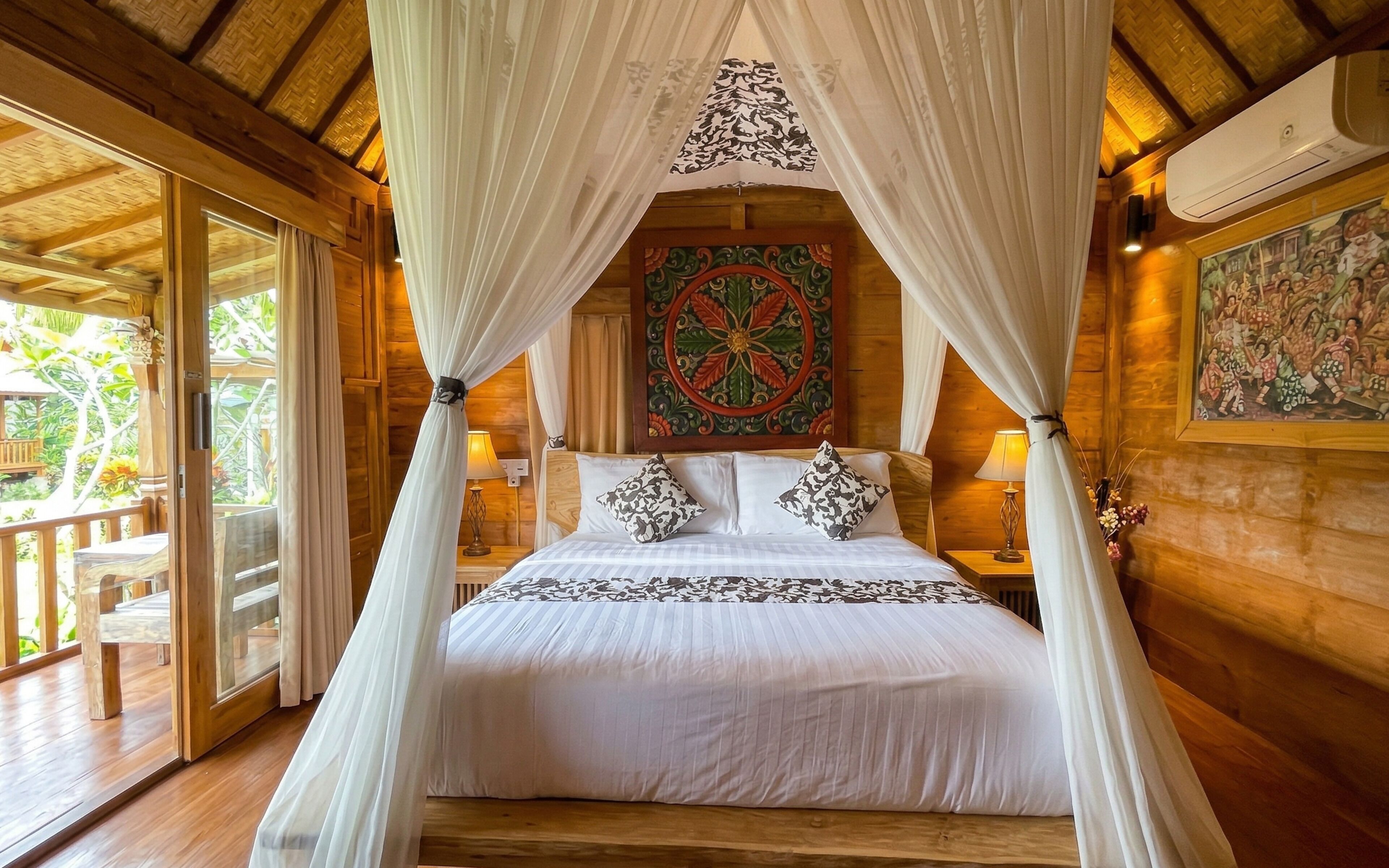 Deluxe Cabin, Balcony, Garden View | 1 bedroom, free WiFi, bed sheets