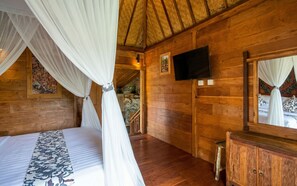 Cabane Deluxe, balcon, vue jardin | 1 chambre, Wi-Fi gratuit, draps fournis