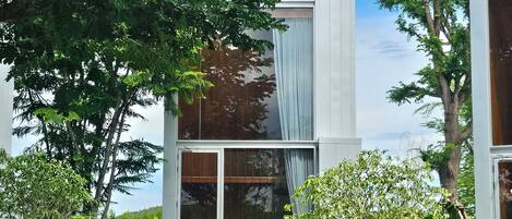 Comfort-Ferienhütte, Nichtraucher, Gartenblick | 1 Schlafzimmer, kostenloses WLAN, Bettwäsche