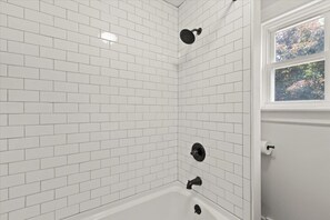 Shower, hair dryer, towels, shampoo - Hudson Restored Farmhouse with Fire Pit (Hudson)