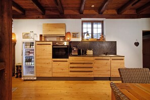 Fridge, coffee/tea maker, electric kettle, high chair