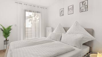 4 bedrooms, iron/ironing board, WiFi, bed sheets