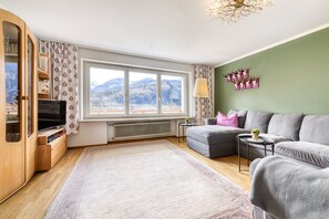 Téléviseur, lecteur de DVD, livres