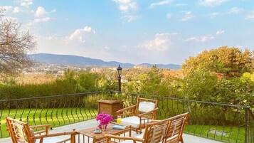 Deluxe Double Room, Garden View | Living area