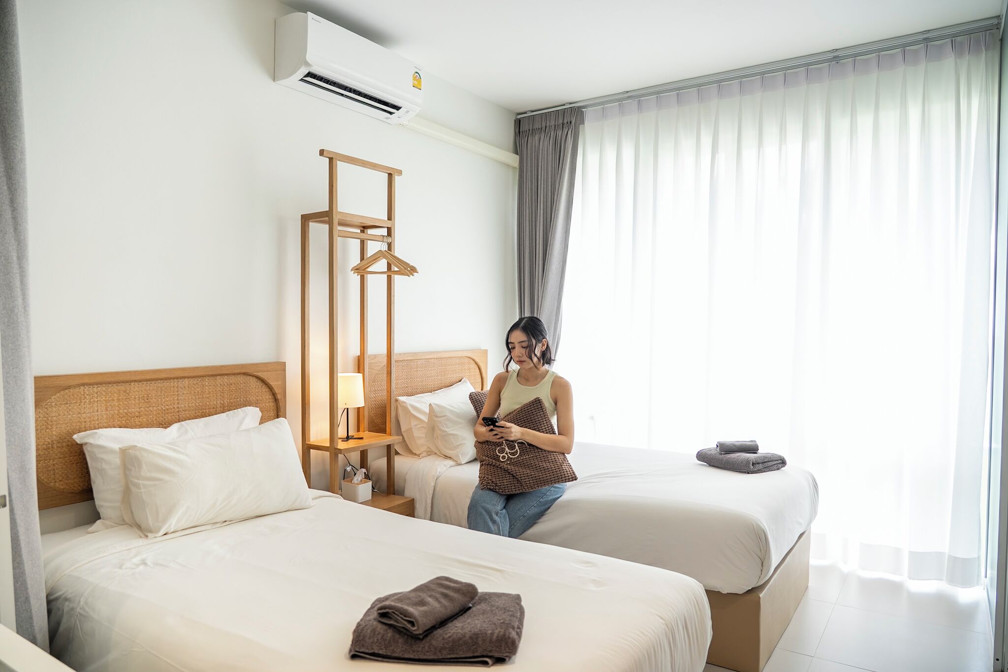 Sviitti | 2 makuuhuonetta, Select Comfort -patjalliset sängyt