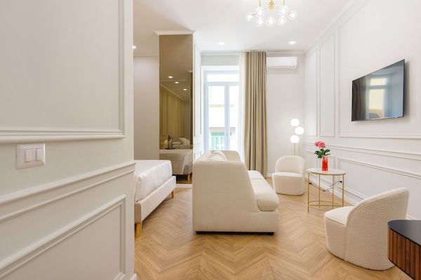 Suite de lujo, vistas a la ciudad | 1 dormitorio, sábanas italianas Frette, ropa de cama de alta calidad