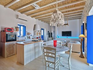 Villa, 2 chambres, accessible aux personnes à mobilité réduite, fumeur | Restauration