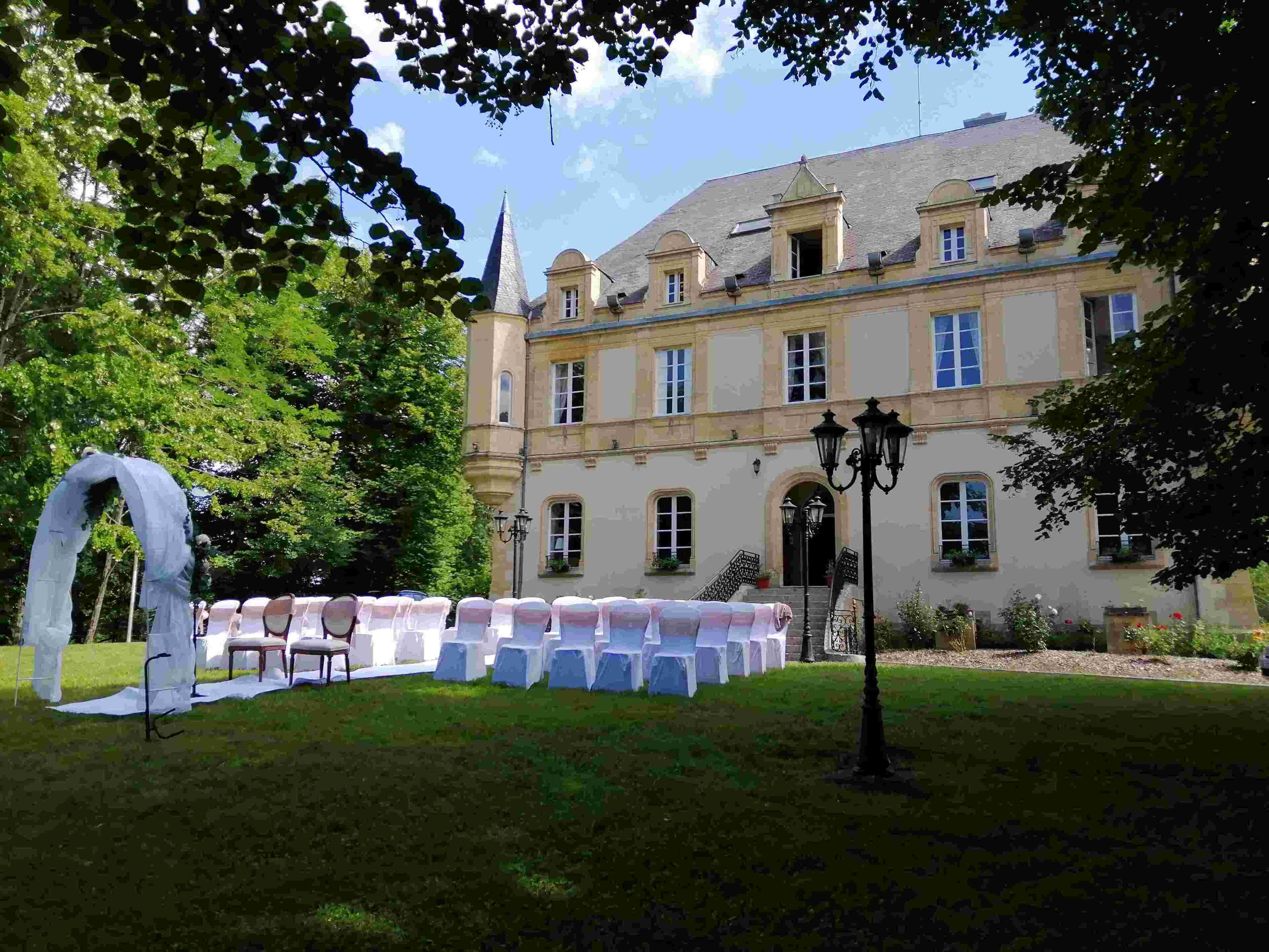 Outdoor banquet area