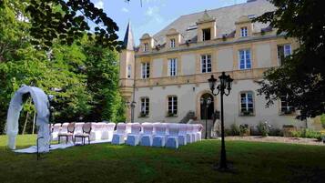Outdoor banquet area