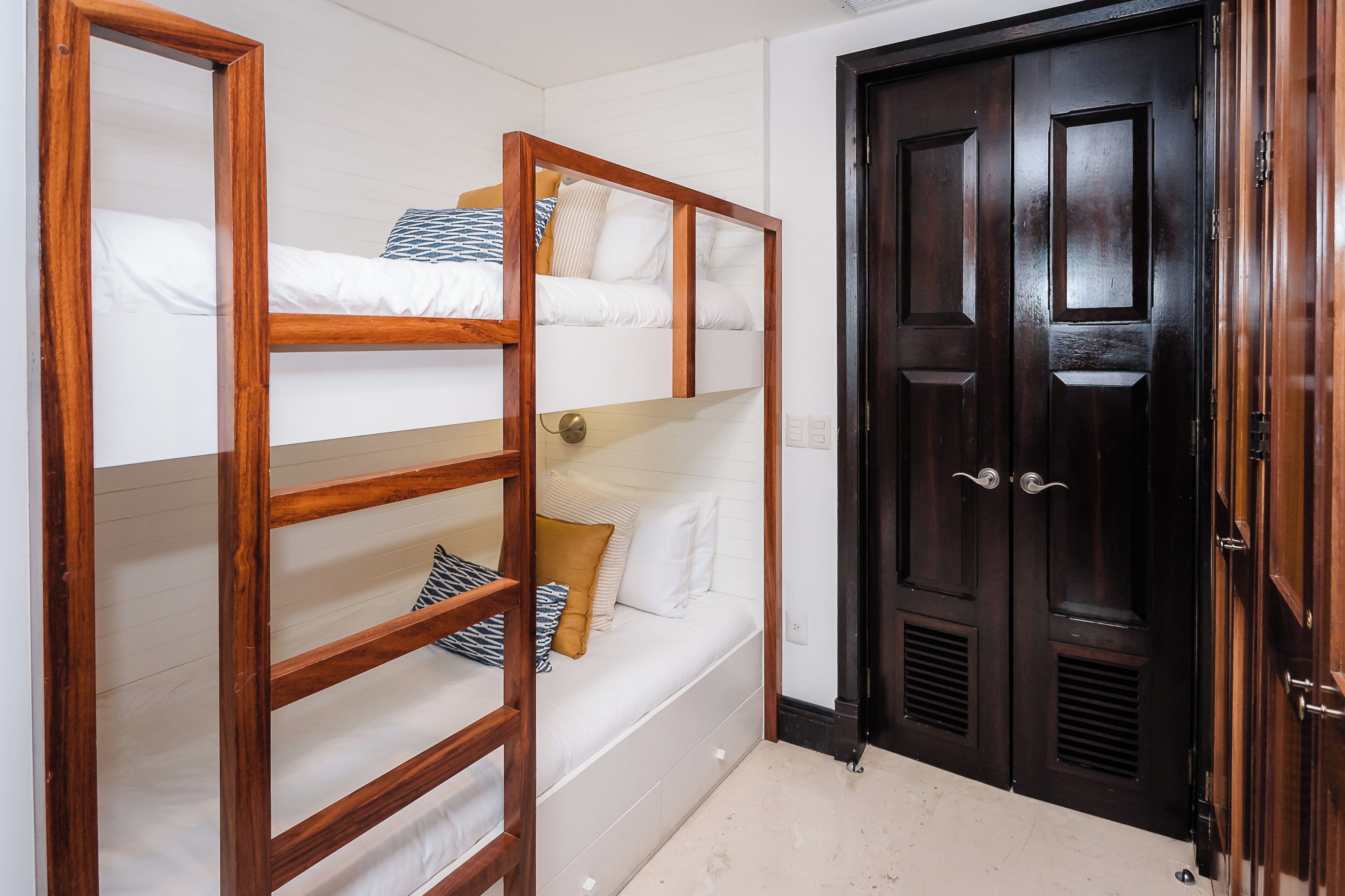Internal accommodations are top notch with 3 comfy bedrooms and a fourth with bunk beds. Tim H. 