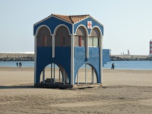 Vlak bij het strand