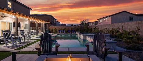 A heated pool